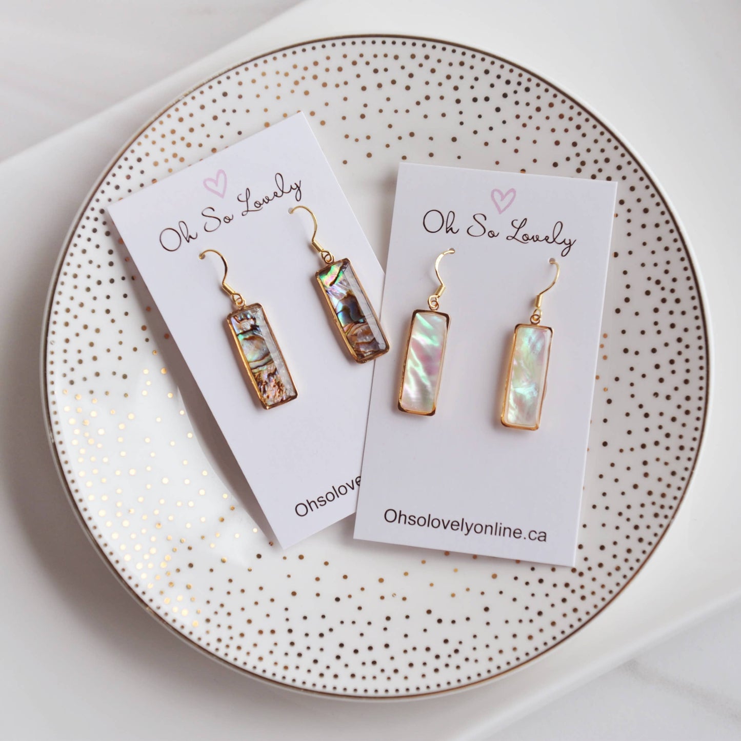 Oh So Lovely - MABEL, Abalone Earrings