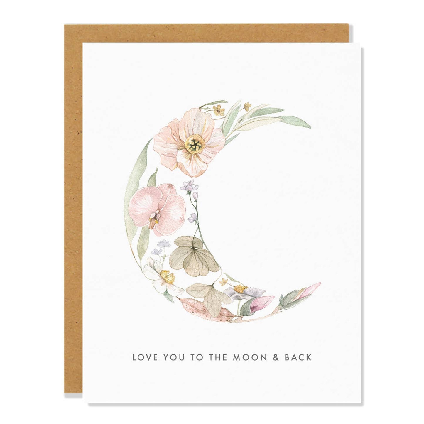 Sarah Voyer Paper - Moon & Back - Love Greeting Card
