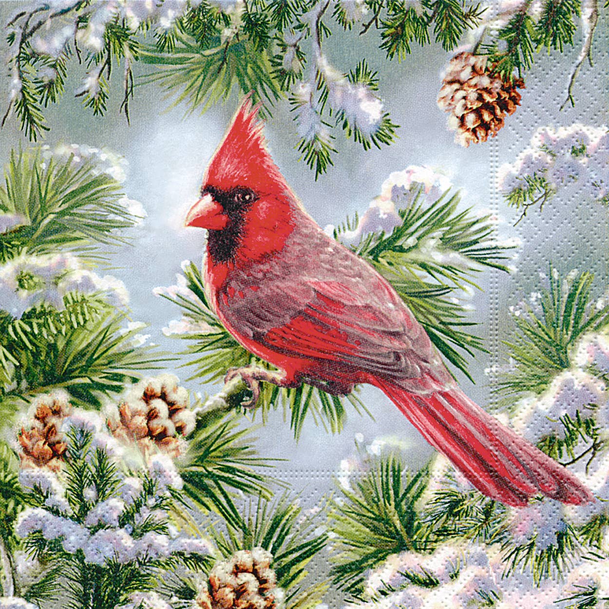 Twilight Collection - Red Cardinal - Luncheon Napkin