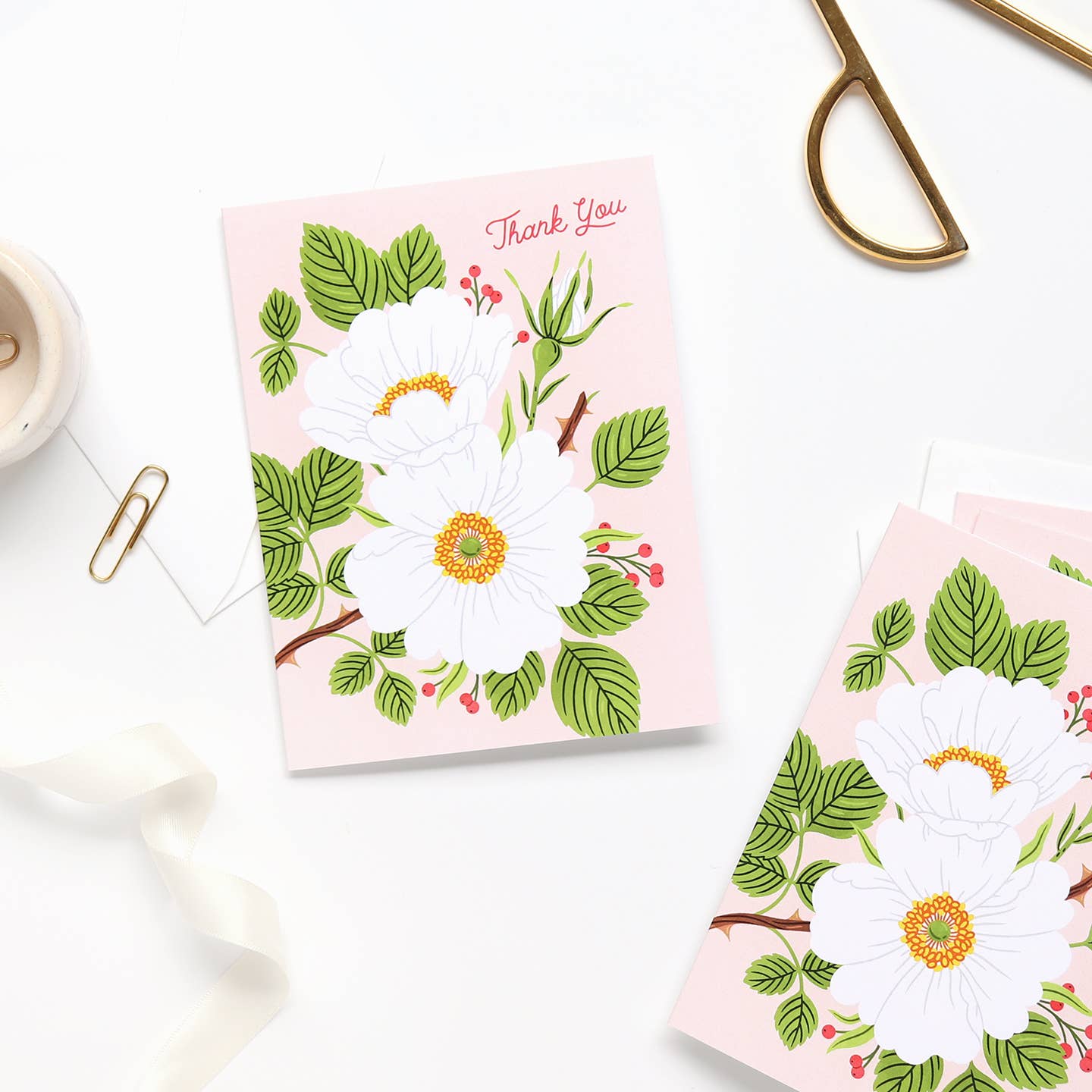 Linden Paper Co. - Garden Rose Thank You Card