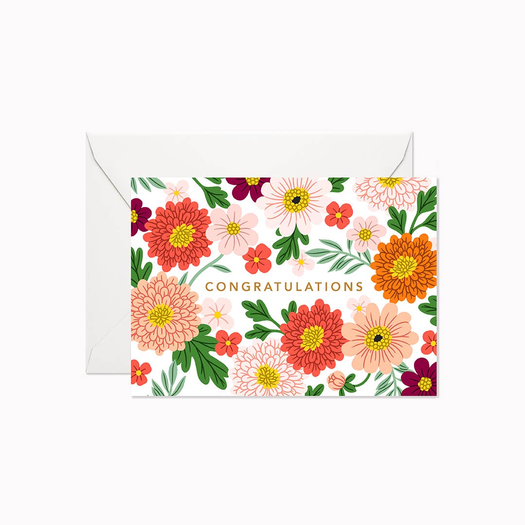 Linden Paper Co. - Lively Garden Congratulations | Mini Card