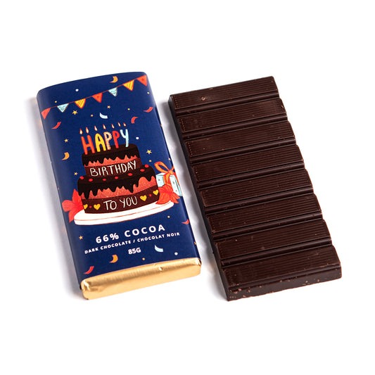 Happy Birthday Dark Chocolate Bar, 85g