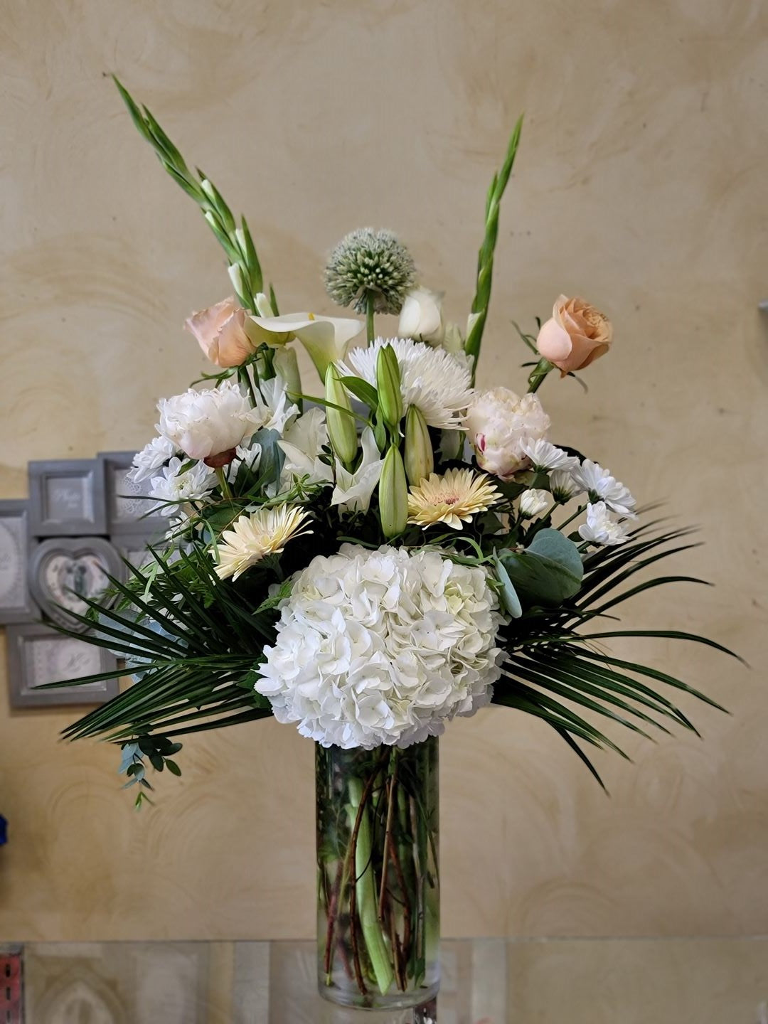 Vase arrangement No.46 (Photo shown is Large size. Small $85, Medium $105, Large $125 Extravagant $145 CAD)