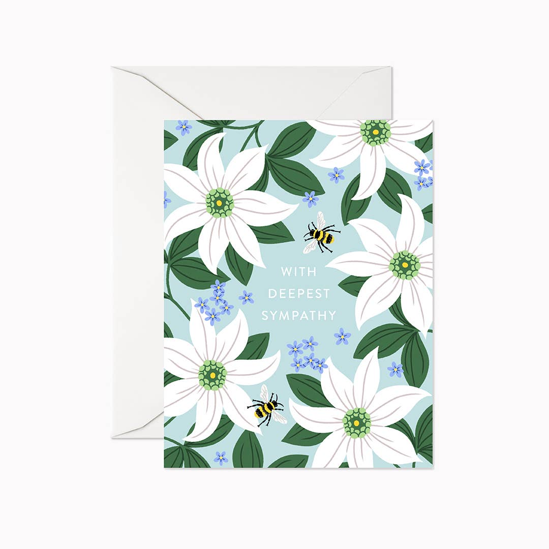 Linden Paper Co. - Deepest Sympathy Clematis | Greeting Card