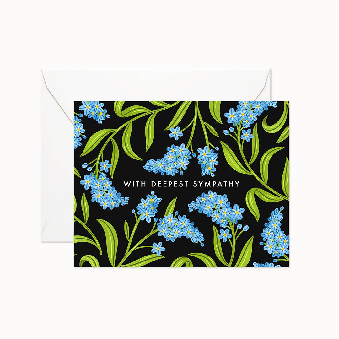 Linden Paper Co. - Deepest Sympathy Forget-Me-Not Card