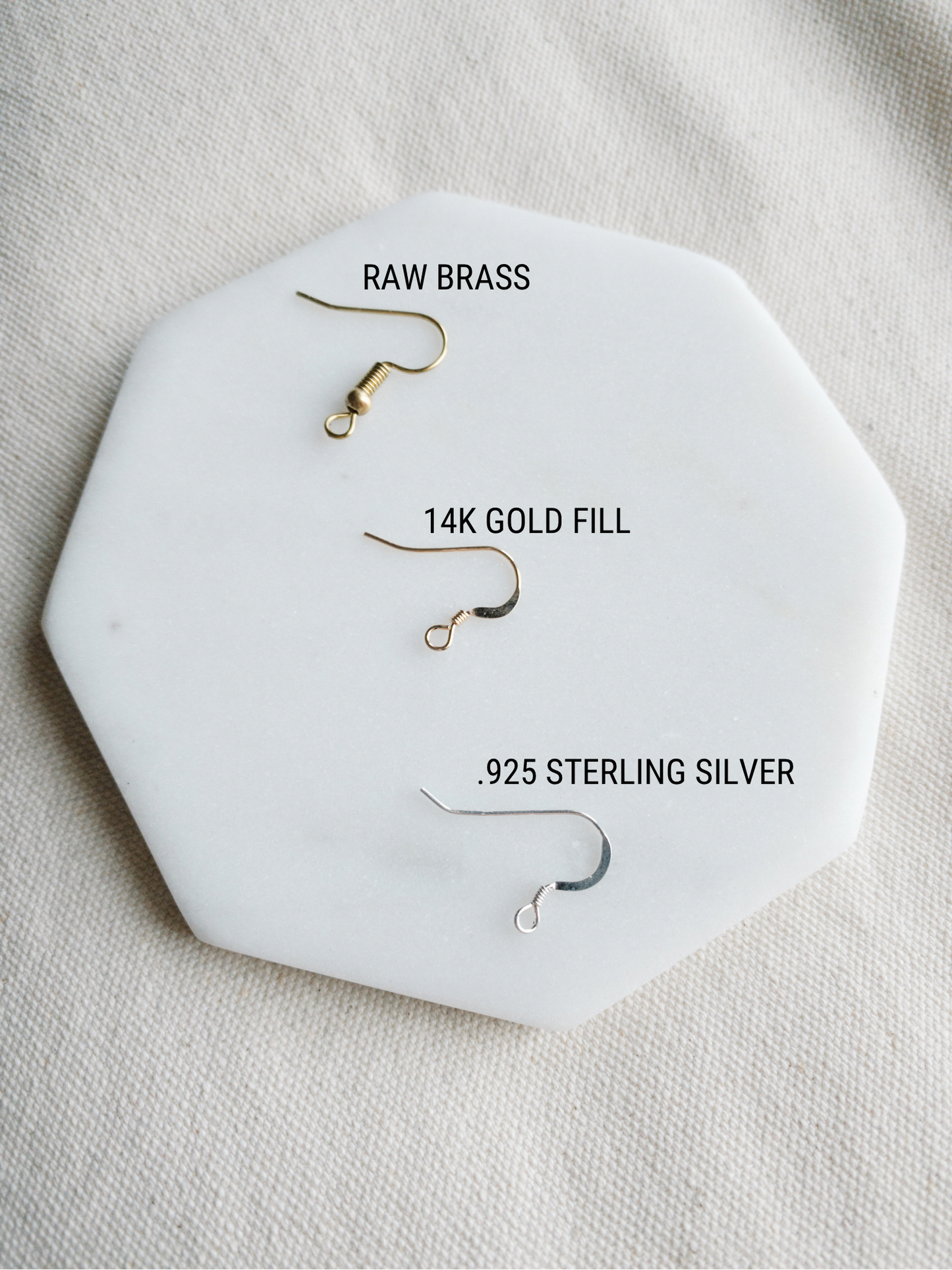 Whitebirch Handmade Goods - Distressed Camel Leather & Brass Circle Earrings - 14k Gold Fill Hooks