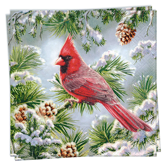 Twilight Collection - Red Cardinal - Luncheon Napkin