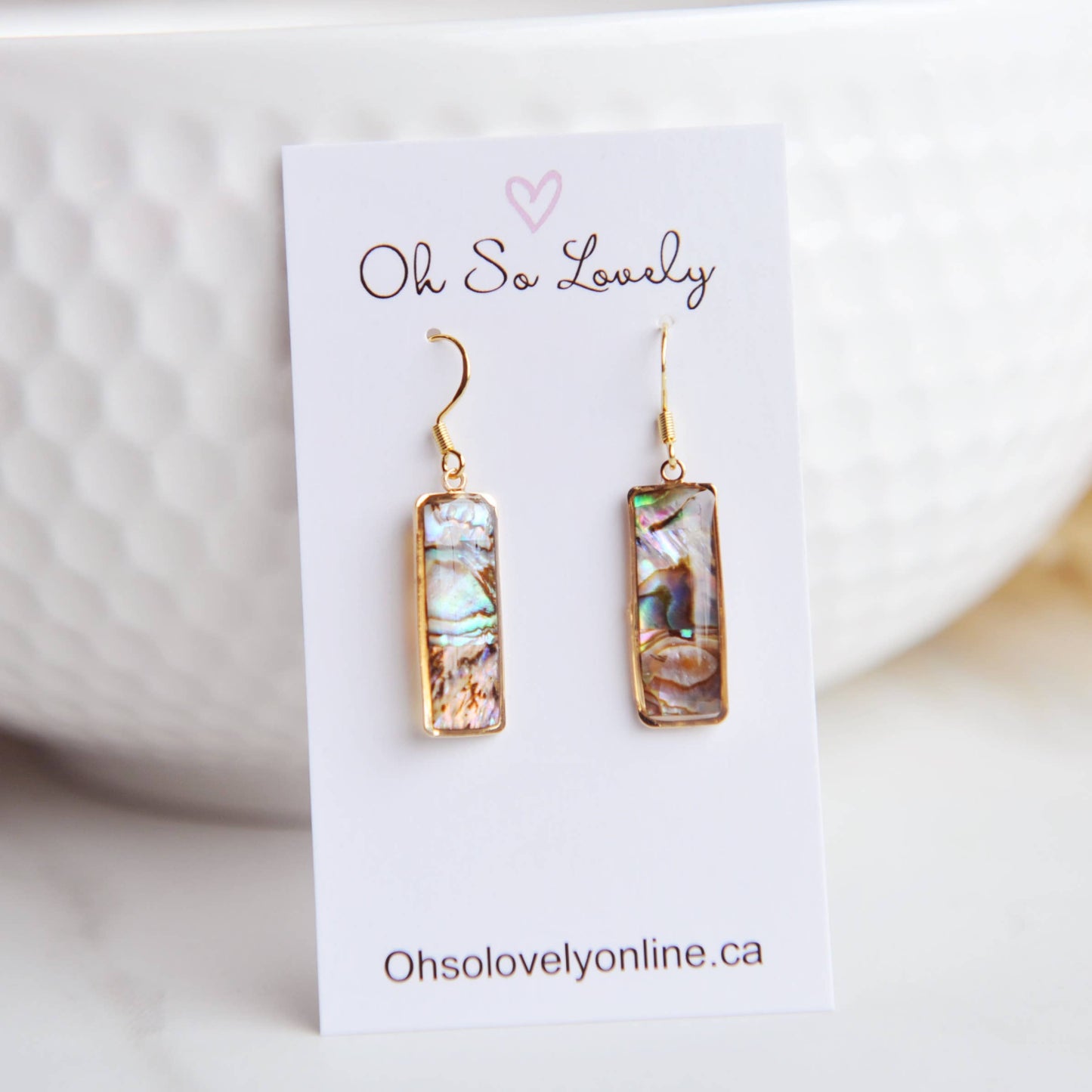 Oh So Lovely - MABEL, Abalone Earrings