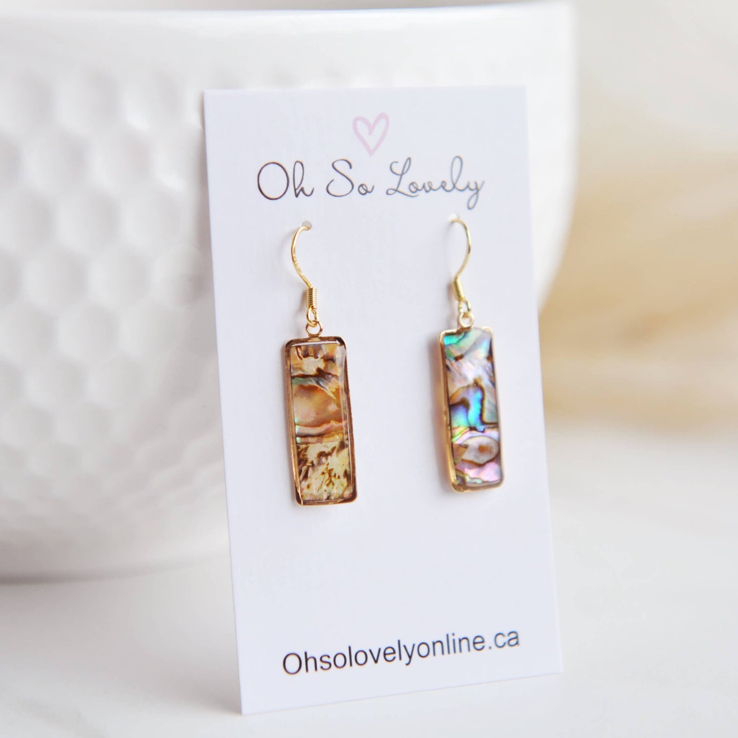 Oh So Lovely - MABEL, Abalone Earrings