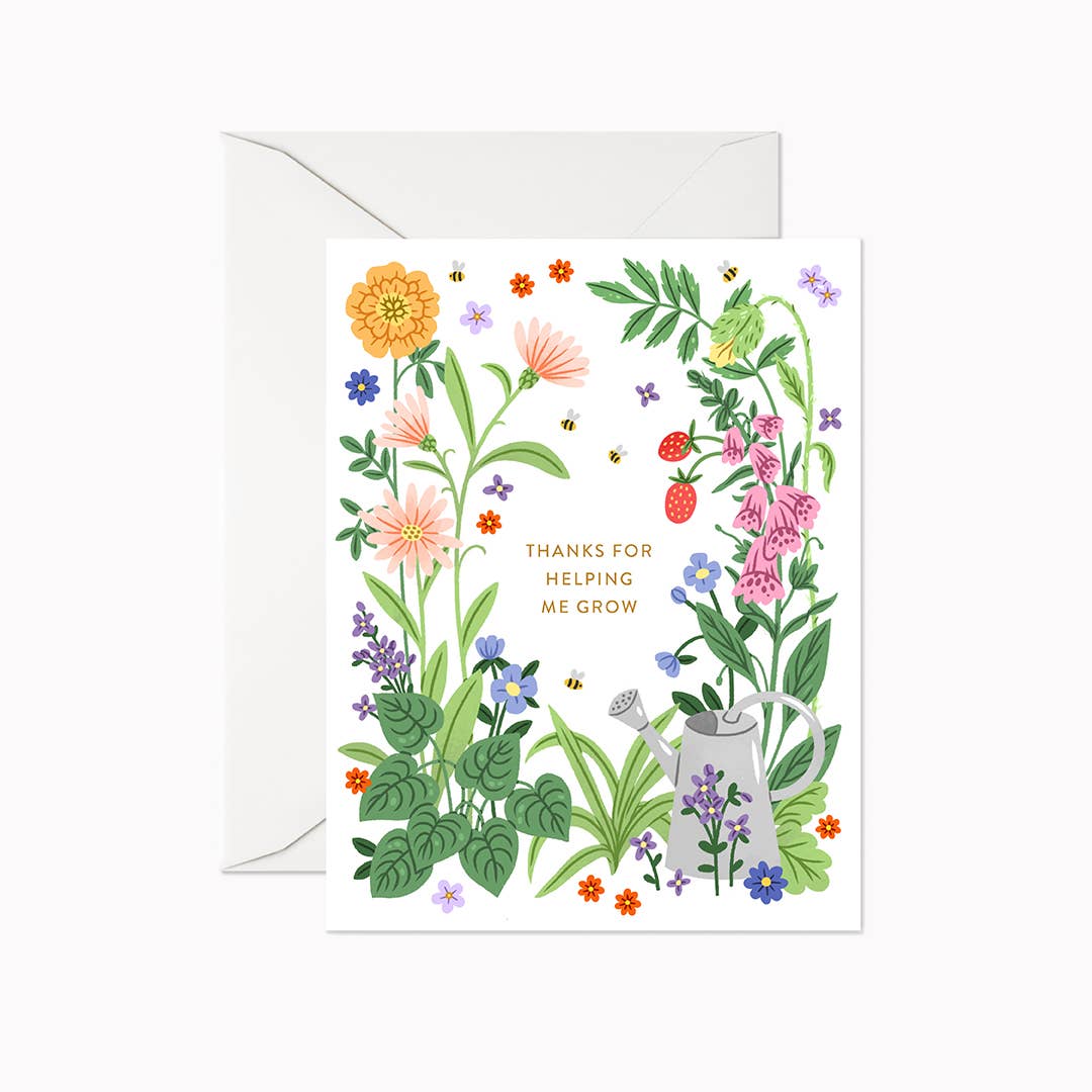 Linden Paper Co. - Thanks for Helping Me Grow | Greeting Card