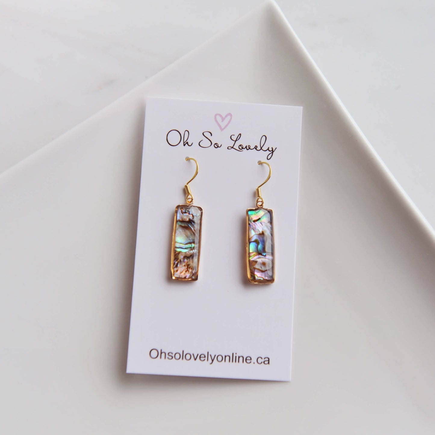 Oh So Lovely - MABEL, Abalone Earrings
