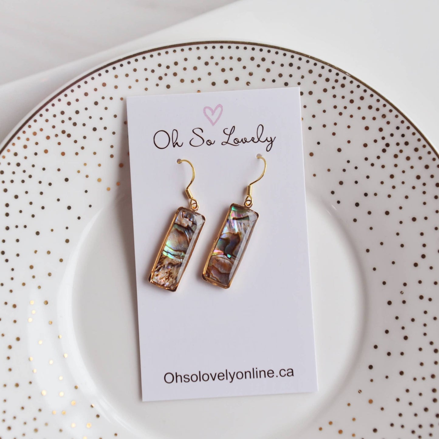Oh So Lovely - MABEL, Abalone Earrings