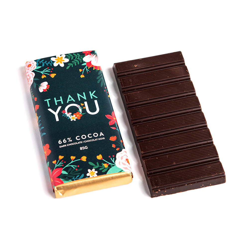Thank You Flower Dark Chocolate Bar, 85g