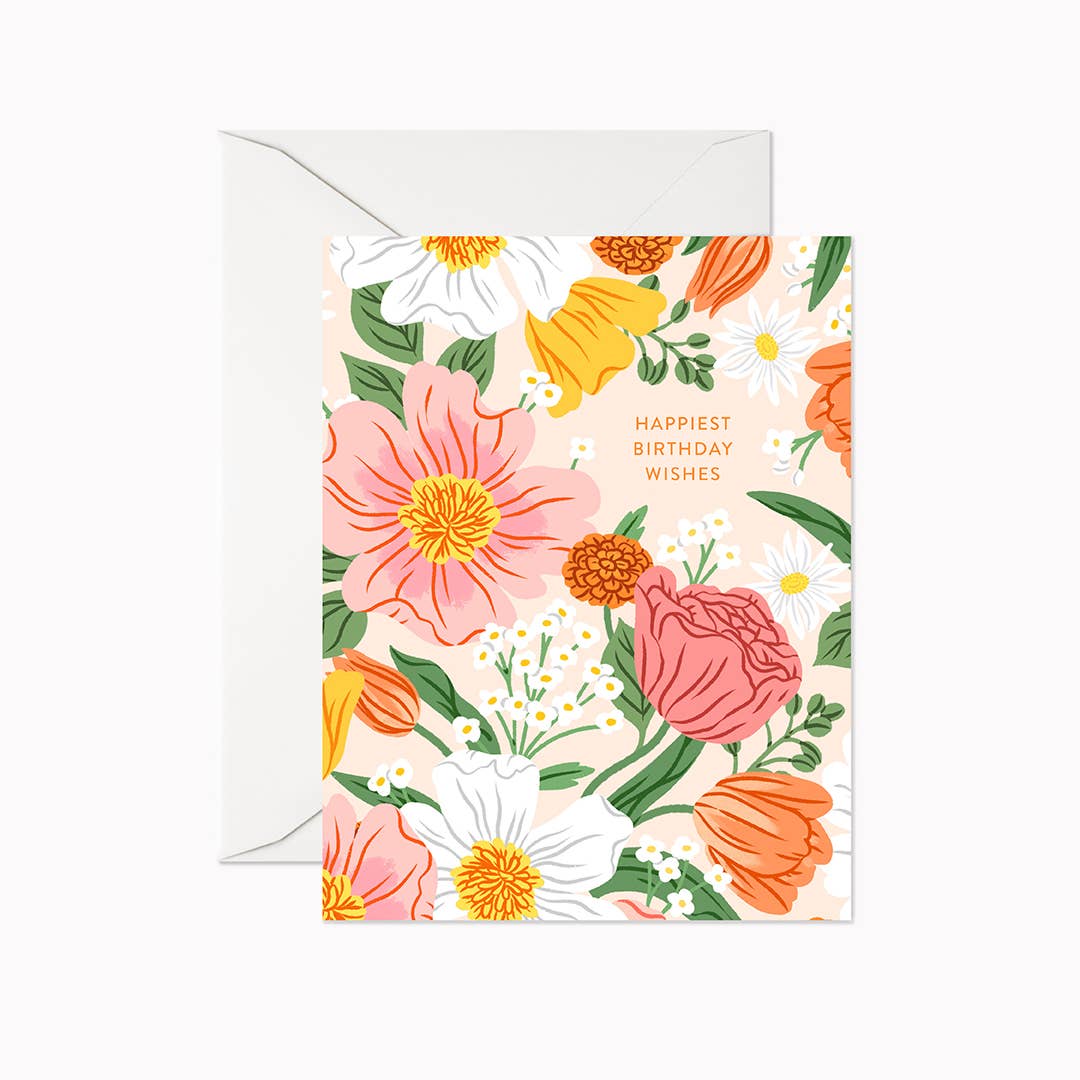 Linden Paper Co. - Sunpetal Birthday Wishes | Greeting Card 