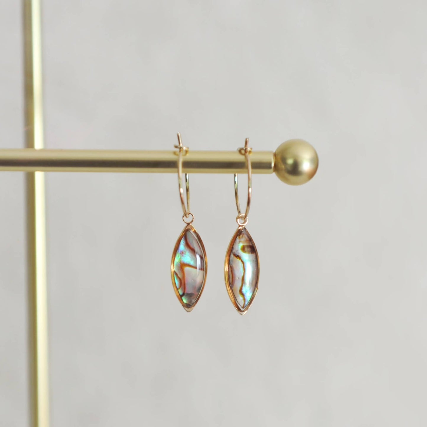 Oh So Lovely - Florence Abalone Shell Hoop Earrings