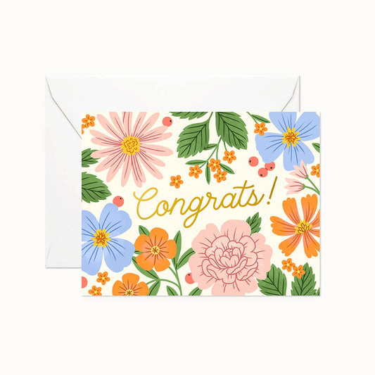 Linden Paper Co. - Congrats Summer Garden | Greeting Card