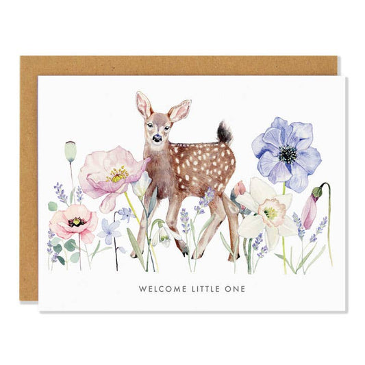 Sarah Voyer Paper - Little Fawn Baby Card