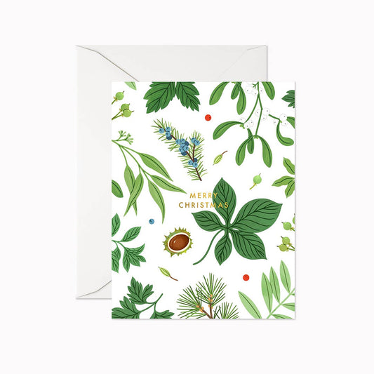 Linden Paper Co. - Merry Christmas Greenery Card