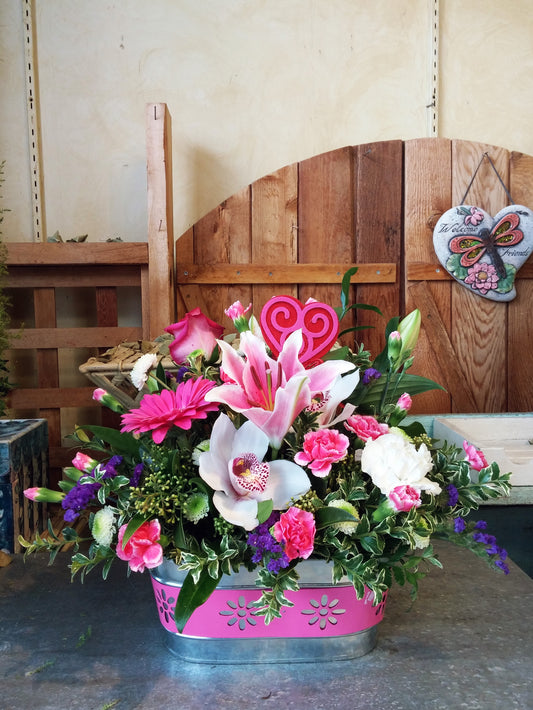 Valentine's Day Blooming Garden Arrangement