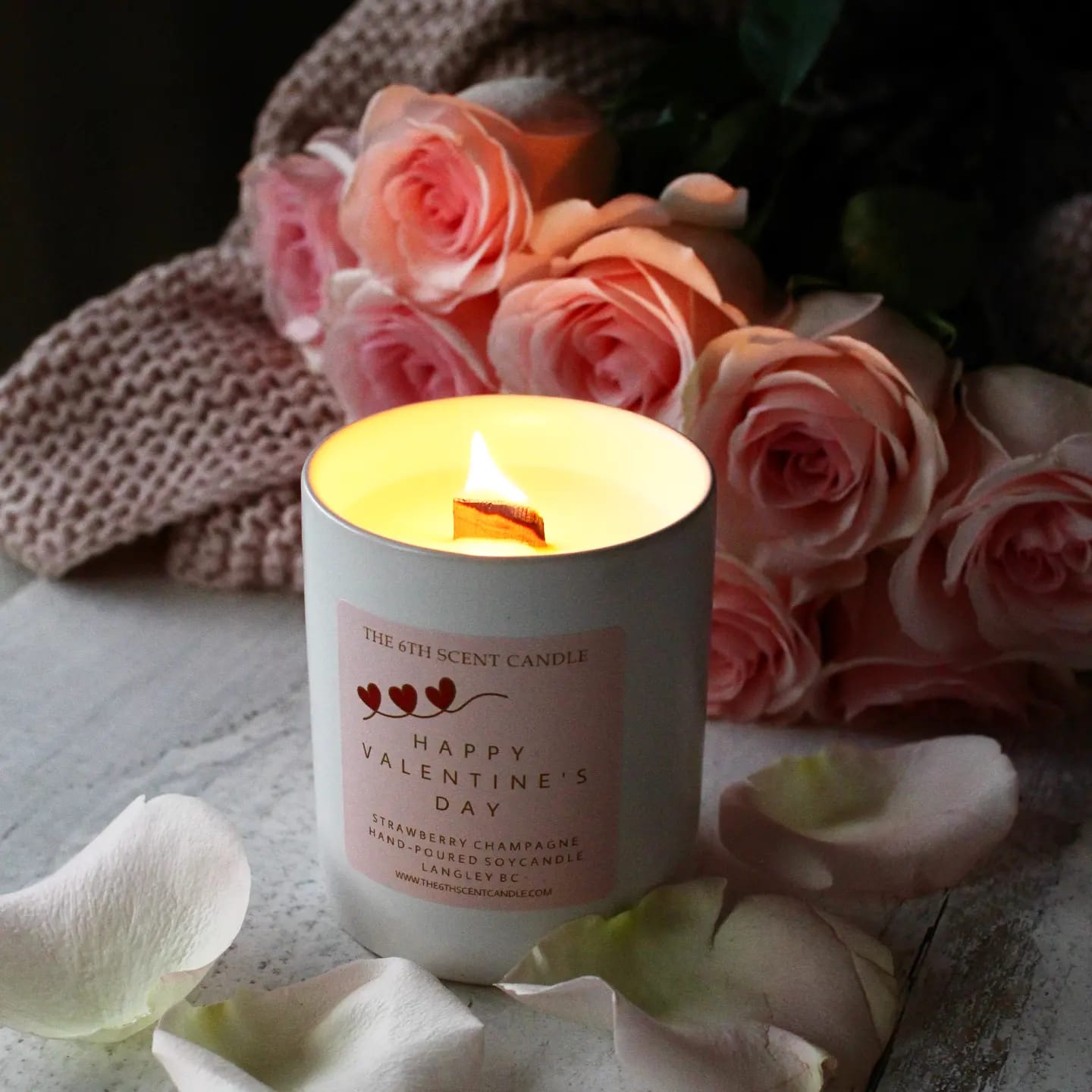 Valentine’s Candle – Strawberry Champagne Soy Candle