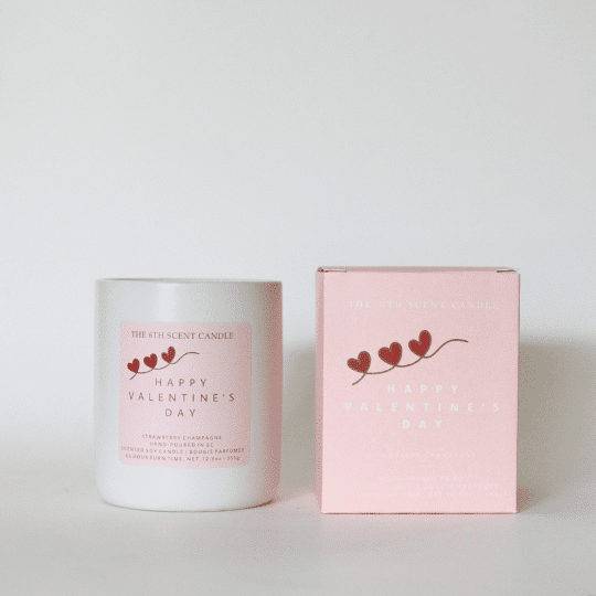 Valentine’s Candle – Strawberry Champagne Soy Candle
